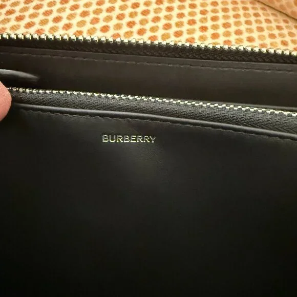 Burberry Super Exploded Check Large Zip Around Wallet, in cloth/leather, 8084063